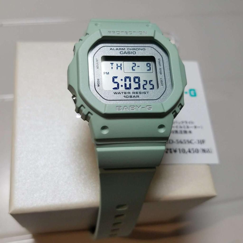 CASIO Baby-G BGD-565SC-3JF BGD-565 Series Quartz Casual Flower color Spring Pearl light Green Wrist Watch For Woman