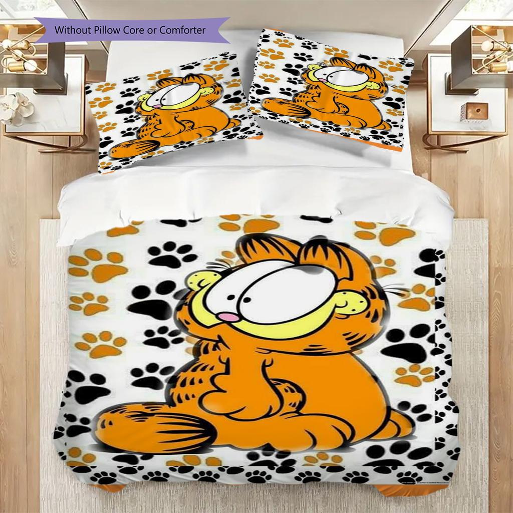 Garfield Set Comfortable Sleep Bedding 1 Duvet Cover 2 Pillowcase Without Core Bedding Set Christmas Birthday Gift Duvet Cover And Pillowcase