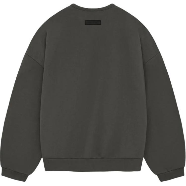 Fear of God Essentials SS24 Crewneck Sweater Solid Color Round Neck Straight Fit Fleece Long Sleeve American Style Pullover Men Black 192SP244680F