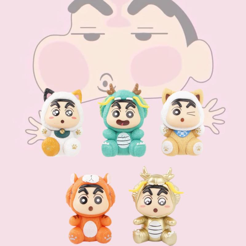 Crayon Shin Chan Pvc Figures Toy Models Action Figurines Display 5pcs Statues