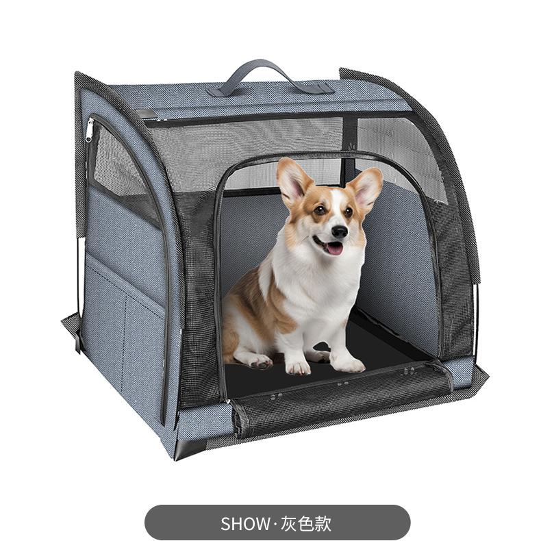 

Portable Dog Car Seat for Small Medium Dogs Foldable Travel Pet Carrier for Corgi Backseat Cat Cage Breathable Outdoor Kennel