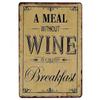 Retro Wine Metal Sign Plaque Vintage Whiskey Painting Perfect for Bar Restaurant Club Man Cave Wall Decor