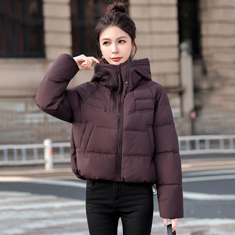 Down Cotton Clothes Women's Short Short Men's New Fashion Hooded Thickened Bread Clothes Jacket