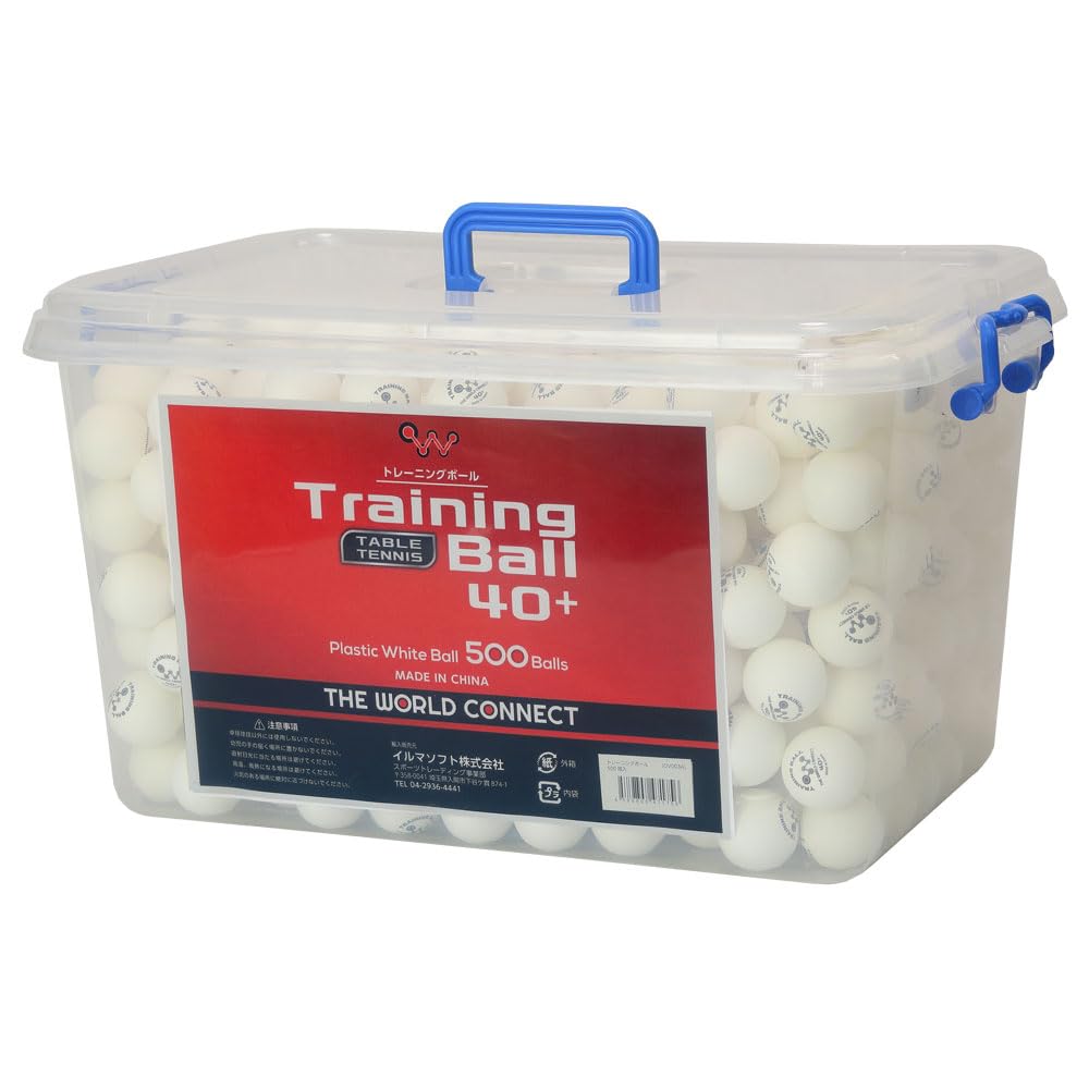 DONIC TWC The World Connect World Training 500 Tvrdé Stolní tenisové míčky, míčky, Pouzdro, DV003,