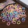 50Pcs Women S Seamless Thumb Ring Hair Ties Bagged Ponytail Holders With Compact Elastic Bands For Diy Simple Fashion Hair Cord