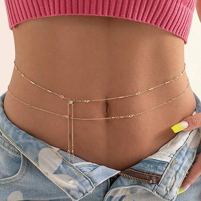 Corrente de Cintura com Franjas da Moda para Mulheres, Corrente de Cintura de Praia