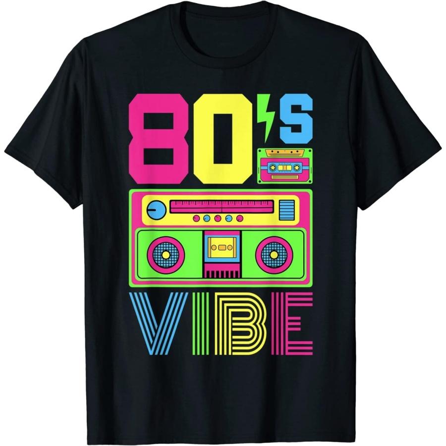 

EYDE 80s Vibe 1980s Fashion Theme Party Outfit Eighties Costume T-Shirt XXXXXL різнокольоровий