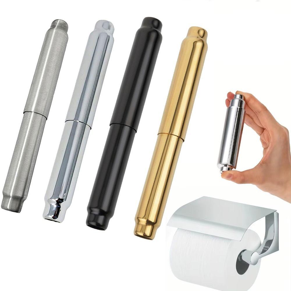 Adjustable Length Toilet Paper Roller Replacement Rod Spring Loaded Toilet Roll Spindle Home