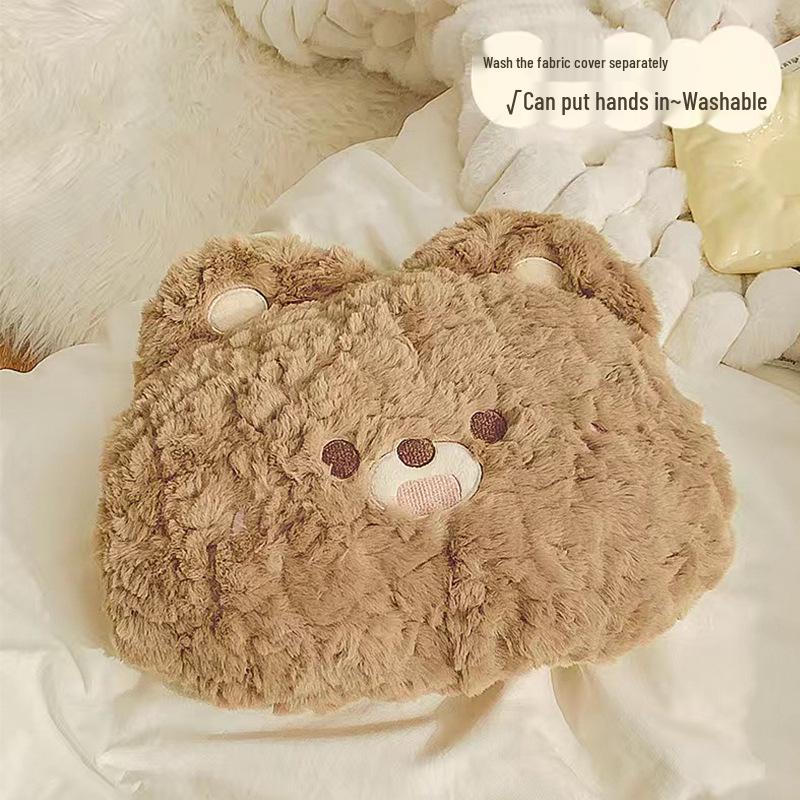 Rechargeable Plush Hot Water Bottle - Explosion-Proof Hand Warmer, 2024 Style Electric Bed Warmer.