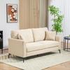 2-Seater Sofa with Linen Look, Thick Padding, Up To 360 Kg, 179 X 80 X 89 Cm, Beige