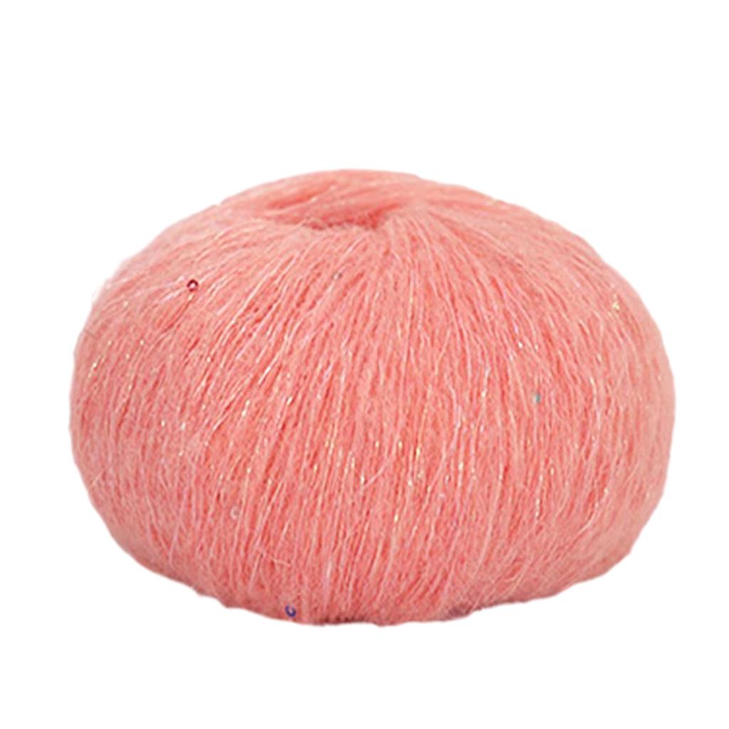 Sequined Crochet Yarn Knitting Mohair Yarn for DIY Hats Sweater Scarf Handcrafts Colorful Yarn for Crocheting Knitting
