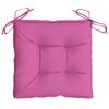 Chair Cushions 2 Pcs. Pink 40x40x7 cm Fabric