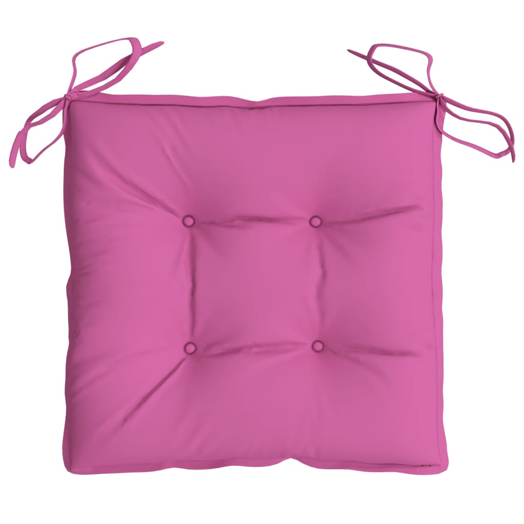 Chair Cushions 2 Pcs. Pink 40x40x7 cm Fabric