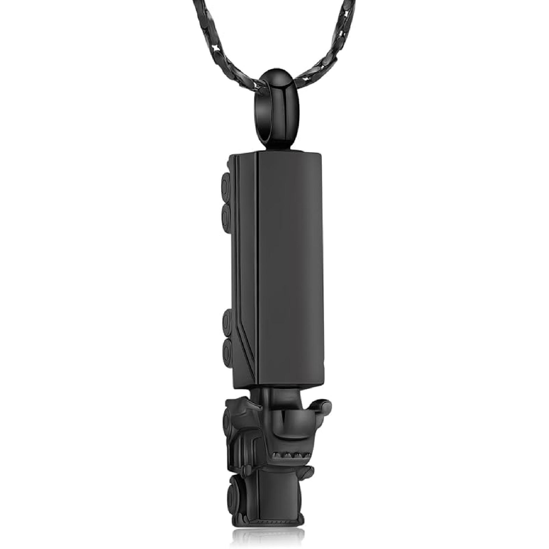 Imrsanl Urn Necklace for Ashes for Men Adults Stainless Steel 18 Wheeler Semi Truck Cremation Jewelry Urn Pendant Ashes Holder Memorial Locket