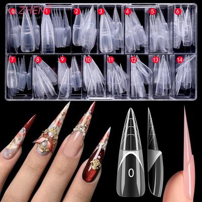 150Pc New Quality Space Hollow 3D French Extension With Scale Nail Mold Nail Dual Forms Full Cover Reusable Nail Extension Molds