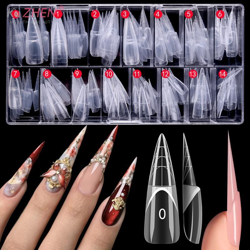 150Pc New Quality Space Hollow 3D French Extension With Scale Nail Mold Nail Dual Forms Full Cover Reusable Nail Extension Molds