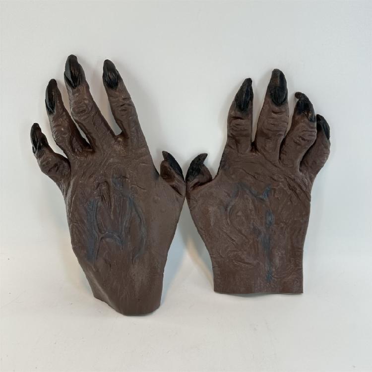 Werewolf Shoe Covers Latex Werewolf Hand/Foot Costume Halloween Werewolf Gloves