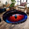 Fiery Dragon Eye Close-Up Print Round Rug, Living Room, Bedroom, Playroom Carpet, Non Slip Floor Mat, Gift