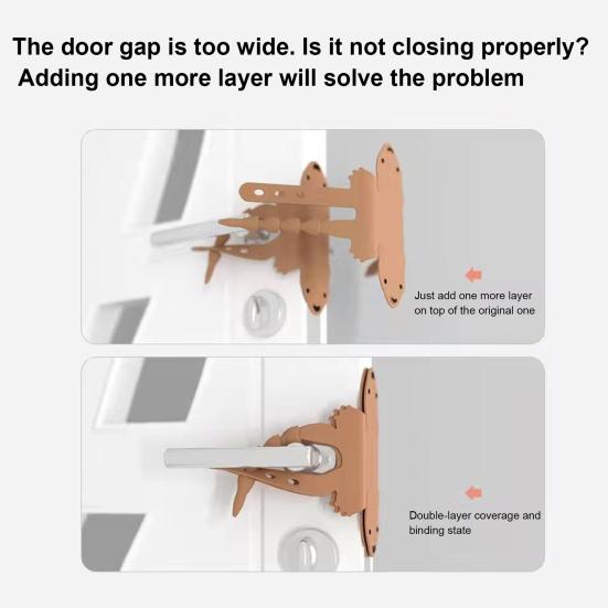 Tecknad Dörrdämpare Mjuk Justerbar Silikon Dörrlåsskydd Minskar Ljud Låshylsa Buffert Passar De Flesta Dörrar för Baby Sovrum Barnkammare