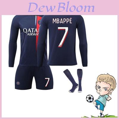 2324 Paris Home Long Sleeve Football Jersey 7 Mbappe 10 Li Gangren 9 Ramos Polyester Fiber Fabric