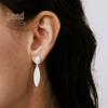 Celebrity Style Oval Shell Slice Dangle Earrings - Elegant and Versatile Fashion Jewelry
