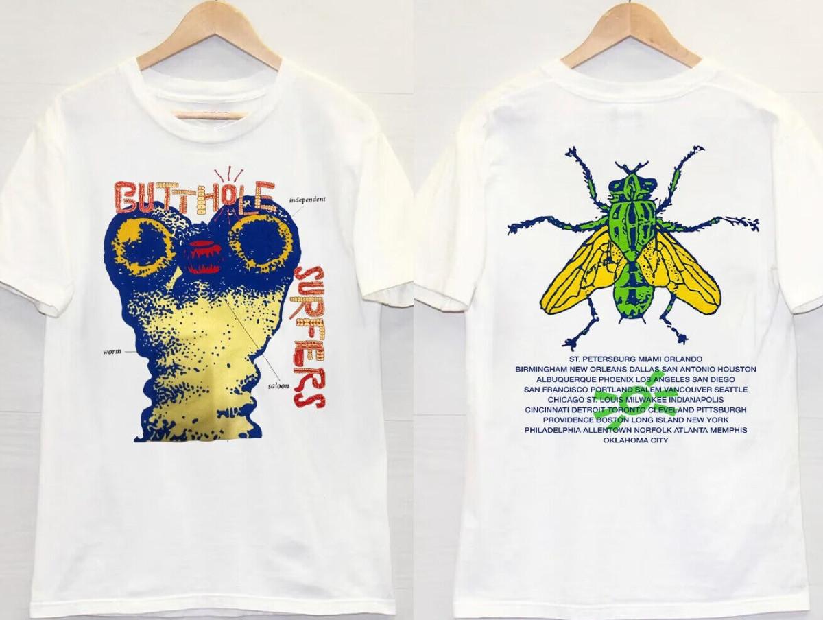Vintage Butthole Surfers Independent Worm Saloon Tour 1993 T-shirt XXXL