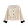 Autumn and Winter New High-end Short Top Women's Design Niche Small Fragrance White Popular Jacket