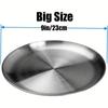 7pcs stainless steel plate set,23cm stainless steel plate,lightweight non-breakable plate set,suitable for home,outdoor use,restaurant,buffet supplies