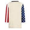 Women's Fashion Casual Seven-Sleeve Independence Day Print Round Neck Top