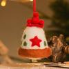 1/6Pcs Christmas Decoration Wool Felting Plush Christmas Bell Jingle Bell 2026 Xmatree Hanging Pendant Party Decor