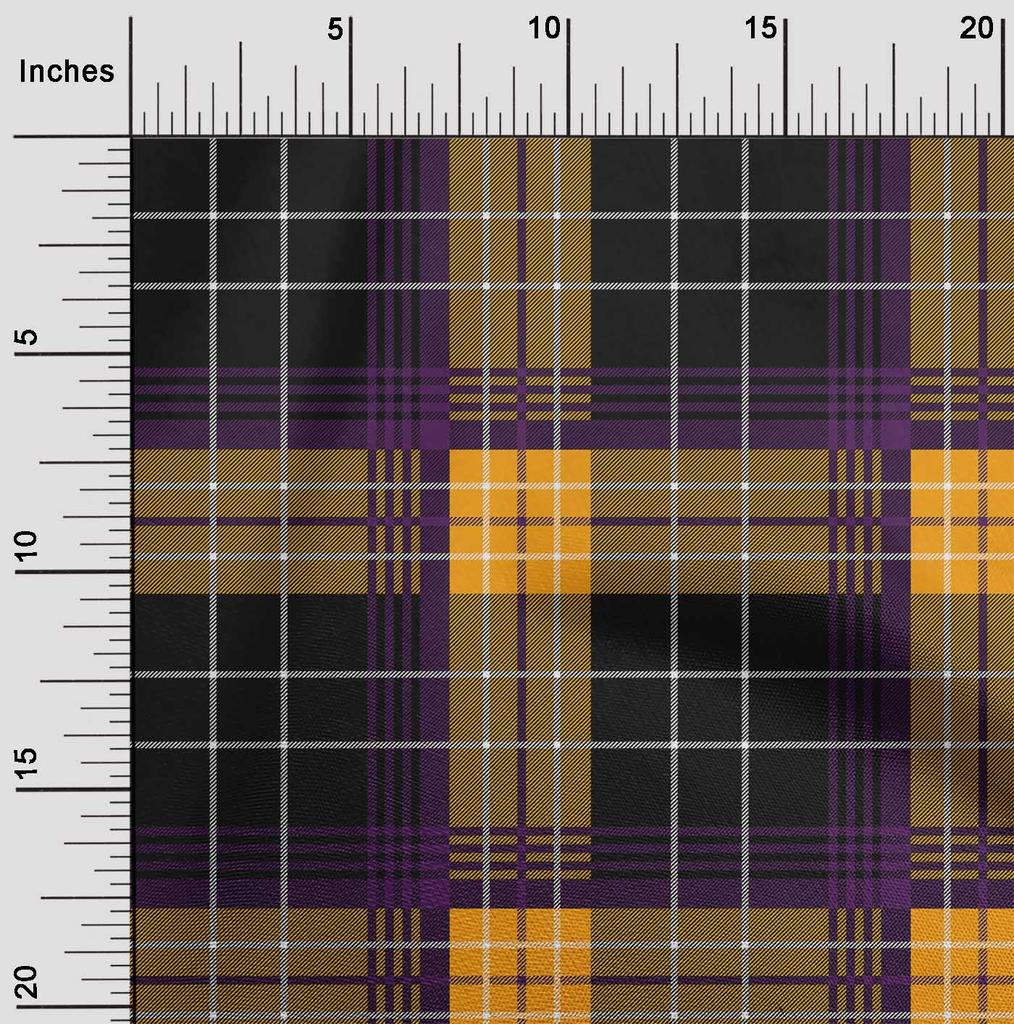 oneOone Tessuto di cotone flessibile tartan check decor tessuto stampato BTY 40 pollici