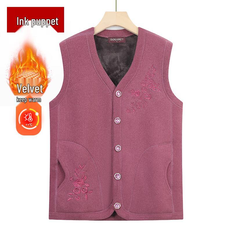 

Жіночий потовщений безрукавний жилет для жінок середнього та похилого віку 2XL