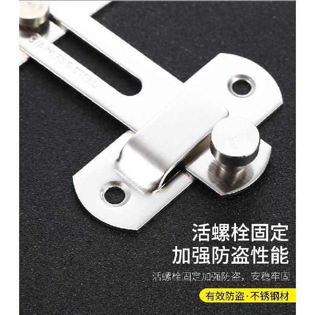 Door Lock 90/180 Degree Barn Bolt Cast Stainless Steel Hook Latch Window Cabinet Locks with Screws Right Angle Sliding Gate Lock