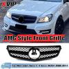 XVIP AMG Style Front Bumper Grille For Mercedes Benz C-Class W204 2008-2014 C180 C200 C350 S204 Glossy Black GTR Style Grille