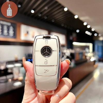 Etui TPU na kluczyk samochodowy Pokrowiec Saszetka Fob dla Mercedes Benz C260L A200L E200L E300L GLC260L Akcesoria Uchwyt na brelok