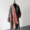 Dunhuang Oil Painting Autumn and Winter Thickened Scarf Travel Outside Shawl Windproof and Cold Jacquard High-end Scarf Shawl Neck Protection