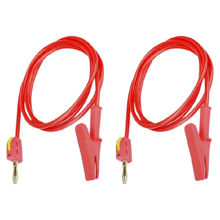 

2 Pack Multimeter Leads Set 1Meter Safety Insulated Cables Alligator Clip Banana Plugs Probes For Automotive Electronics