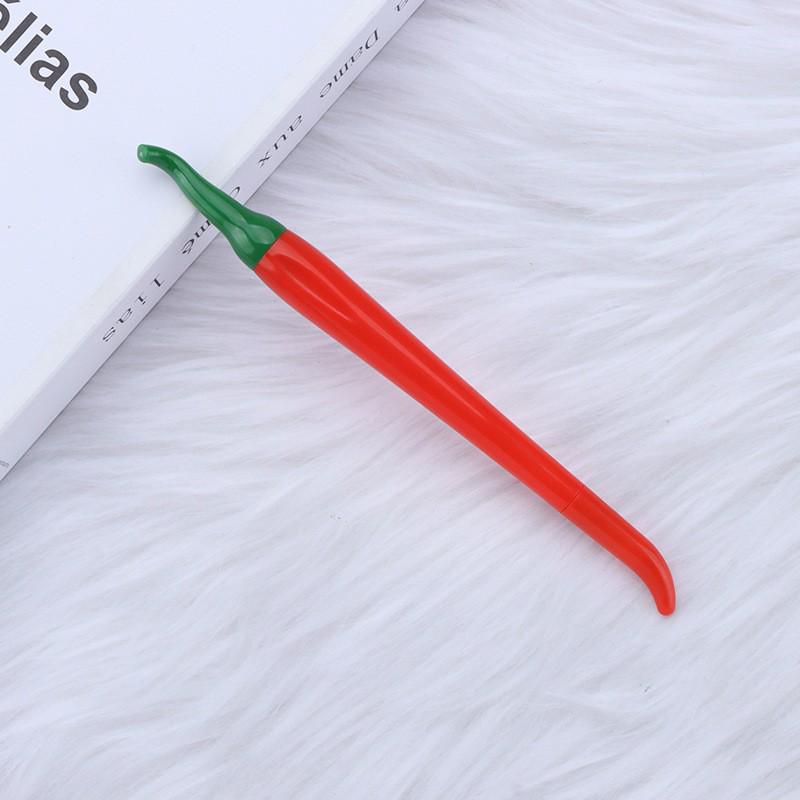 

Creative Chili Pepper Pen Set - Red, Green, Yellow Vegetables for Office and Signature Use Black Refill