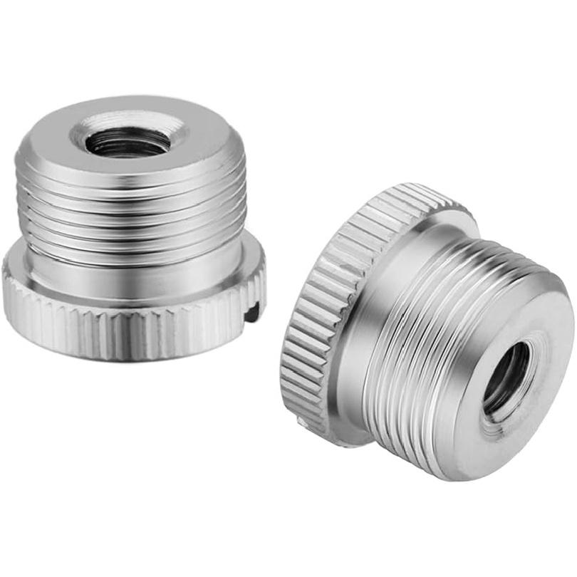1/4 to 5/8 Adapter, 1/4"-20 Female to 5/8"-27 Male Screw Thread Adapter for Camera Monitor Microphone Stand - 2 Pack