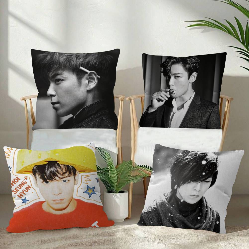 TTop Singer Choi Seunghyun  Pillow Gifts Home Office Furnishings Bedroom Sofa Car Cushion Cover case 45x45cm