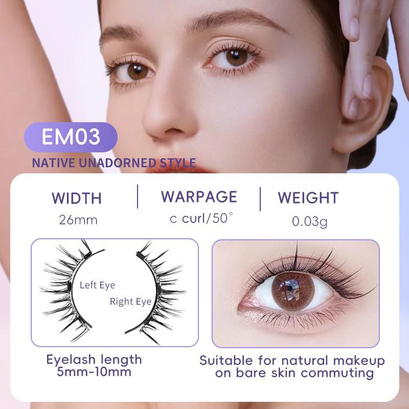 Magnetic False Eyelashes Natural Look With Clips Reusable Long-Lasting Makeup Enhancement Daily Wear