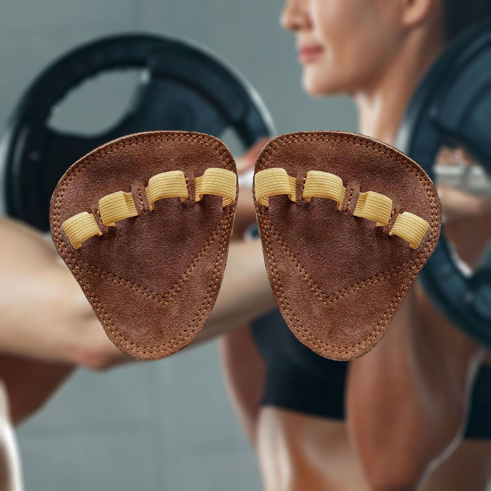 

Подъемные накладки на ручки защитные перчатки защитные перчатки для тренировок тяжелая атлетика в спортзале Brown PU Leather