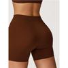and American Style Brushed Yoga Shorts for Women, High-Waisted, Stretchy, Tight-Fitting, Peach-Lifting Shorts, Running and Fitness Sports Pants
