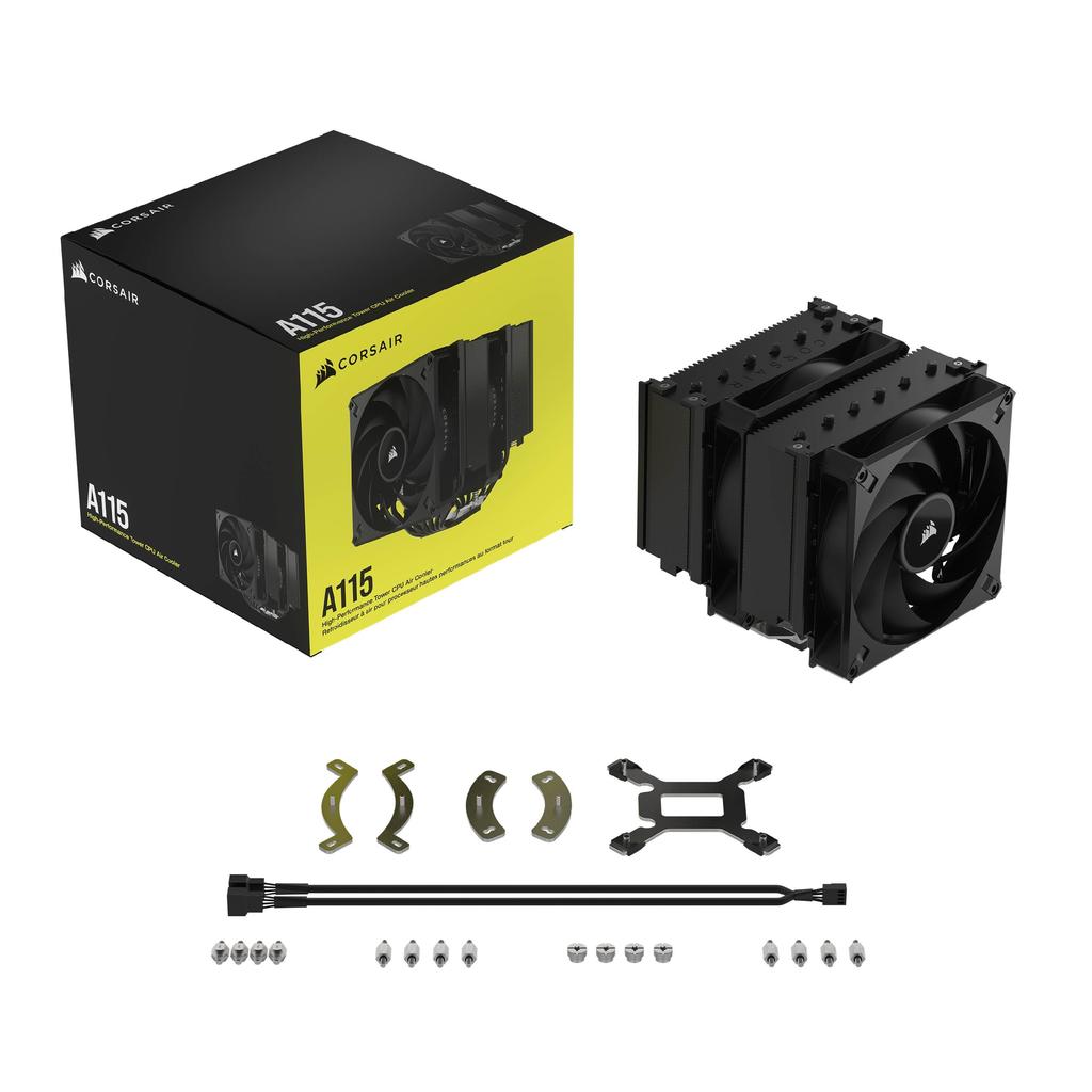 CORSAIR A115 High Performance Tower CPU Air Cooler AirGuide Technology Motherboard Compatible CORSAIR XTM70 Included Intel/AMD CT-9010011-WW