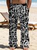Casual men's printed loose straight trousers vacation beach pants men's European and American breathable