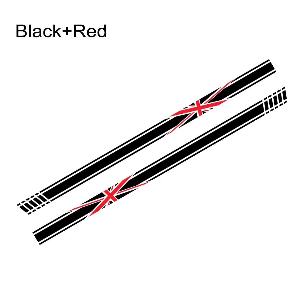 2PCS Union Jack Styling Door Side Stripe Sticker Car Body Decoration Decal For Mini Cooper S JCW One F54 F55 F56 F60 R55 R56 R60