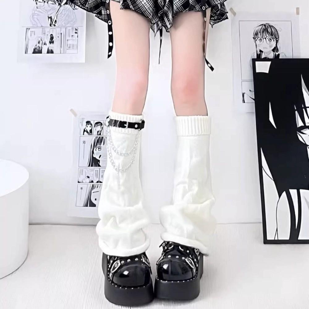 Knitted Long Socks Cold Proof Foot Warmer Sock New Leg Warmers  Women