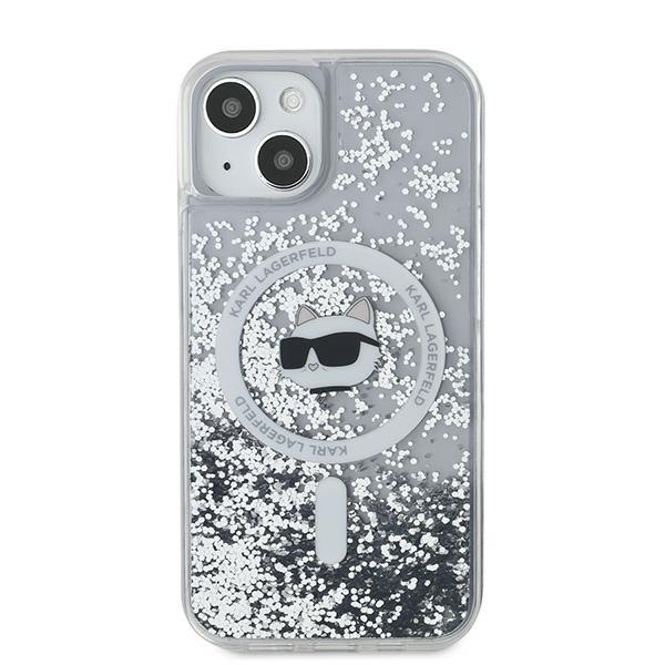 Karl Lagerfeld Klhmp15Mlgchsgh Iphone 15 Plus / 14 Plus 6.7 Hardcase Transparent Liquid Glitter Choupette Head Magsafe
