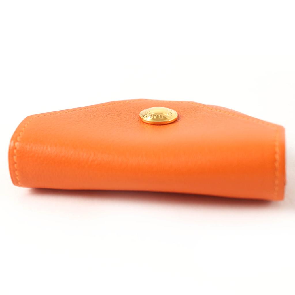 Excellent HERMES Coin case Le van Cator Orange Vogarribar Women Used