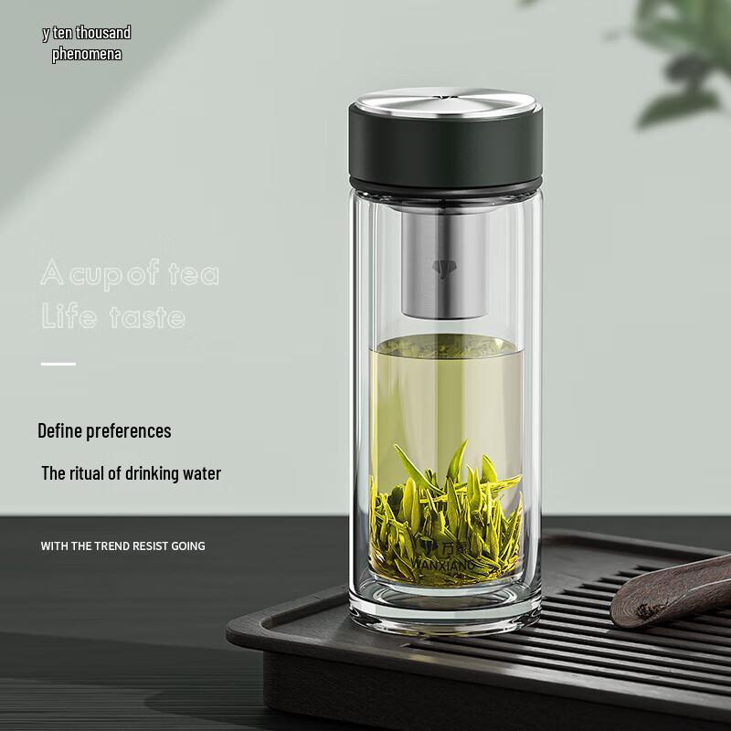 

Double-Layer Heat-Resistant Glass Cup with Filter 290ml